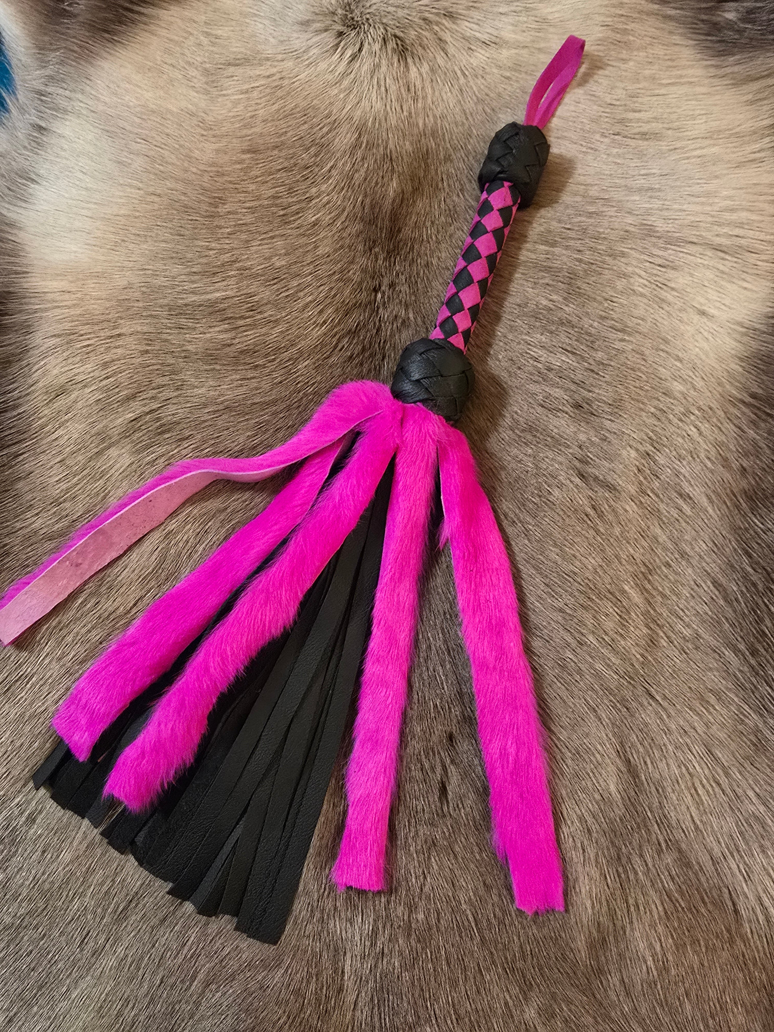 Whisperplay Fur-Laced Flogger with COLORED FUR
